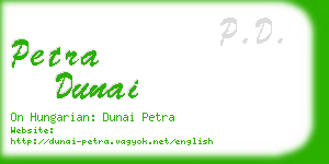 petra dunai business card